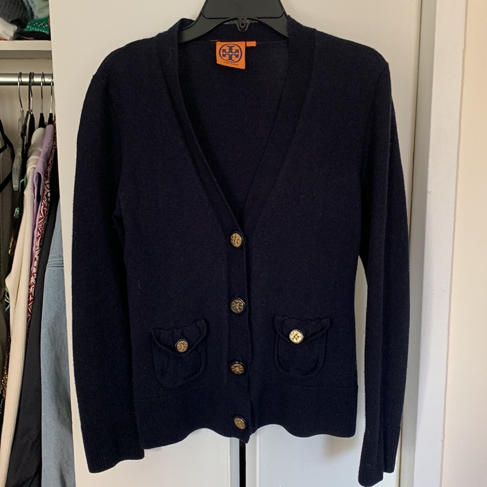 COPY - Navy Tory Burch cardigan